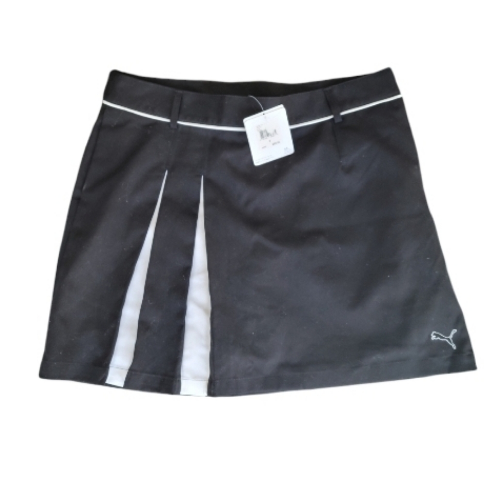 Golf black and white puma pleated skirt lined size 8 like new